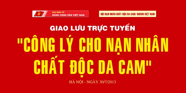 Mời bạn đọc tham gia giao lưu trực tuyến Công lý cho nạn nhân chất độc da cam